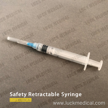 Single Use Safety Syringe with Retractable Needle